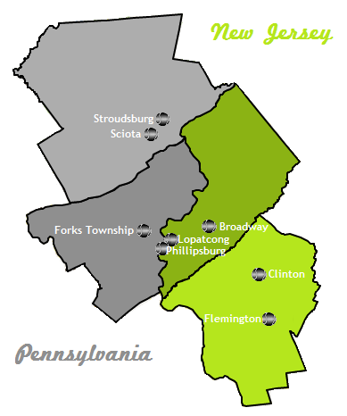 Pennsylvania-New Jersey map
